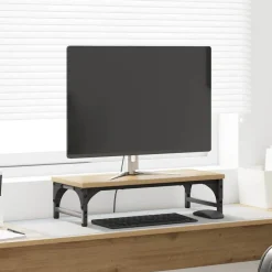 vidaXL Monitor Stand Artisan Eiken 55 x 23 x 14 cm Bewerkt hout