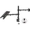 vidaXL Monitorbeugel VESA 75/100 mm zwart staal