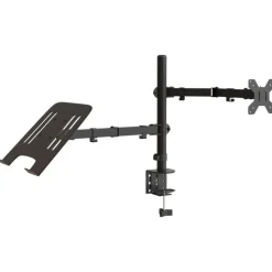 vidaXL Monitorbeugel VESA 75/100 mm zwart staal