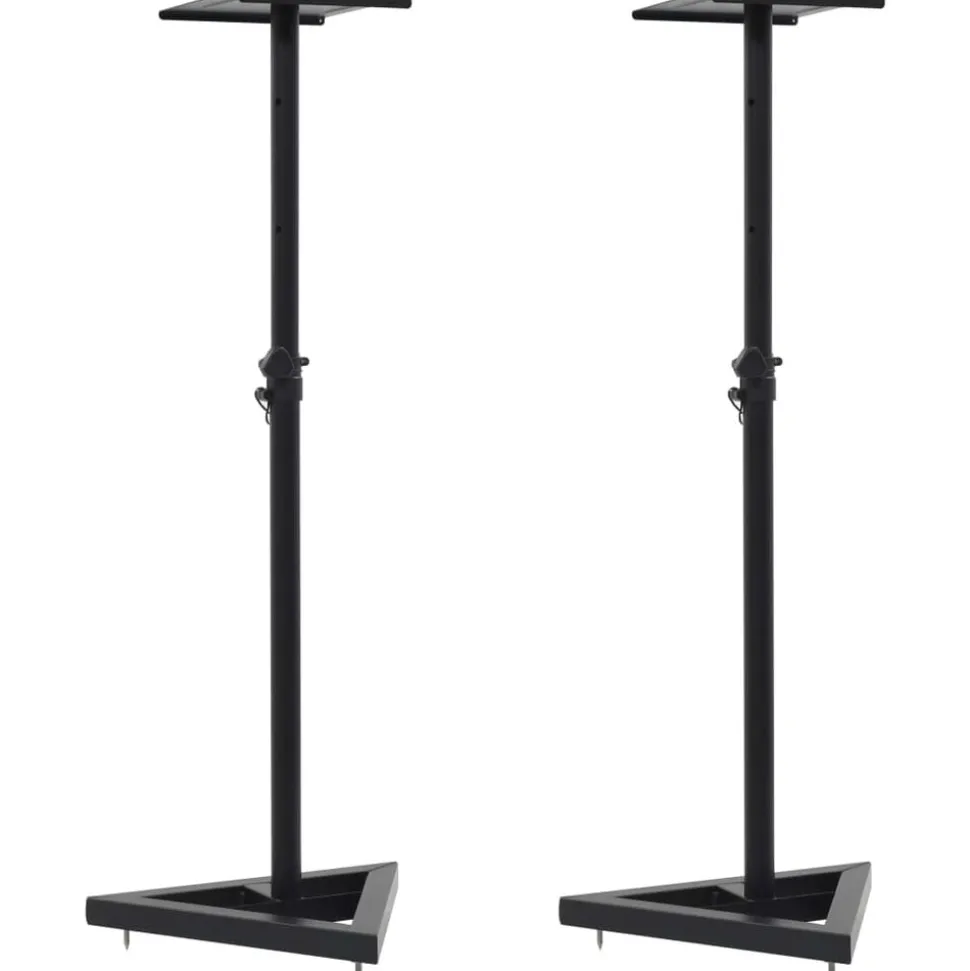 vidaXL Monitorspeakerstandaards 2 st staal zwart