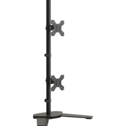 vidaXL Monitorstandaard dubbel VESA 75/100 mm staal zwart