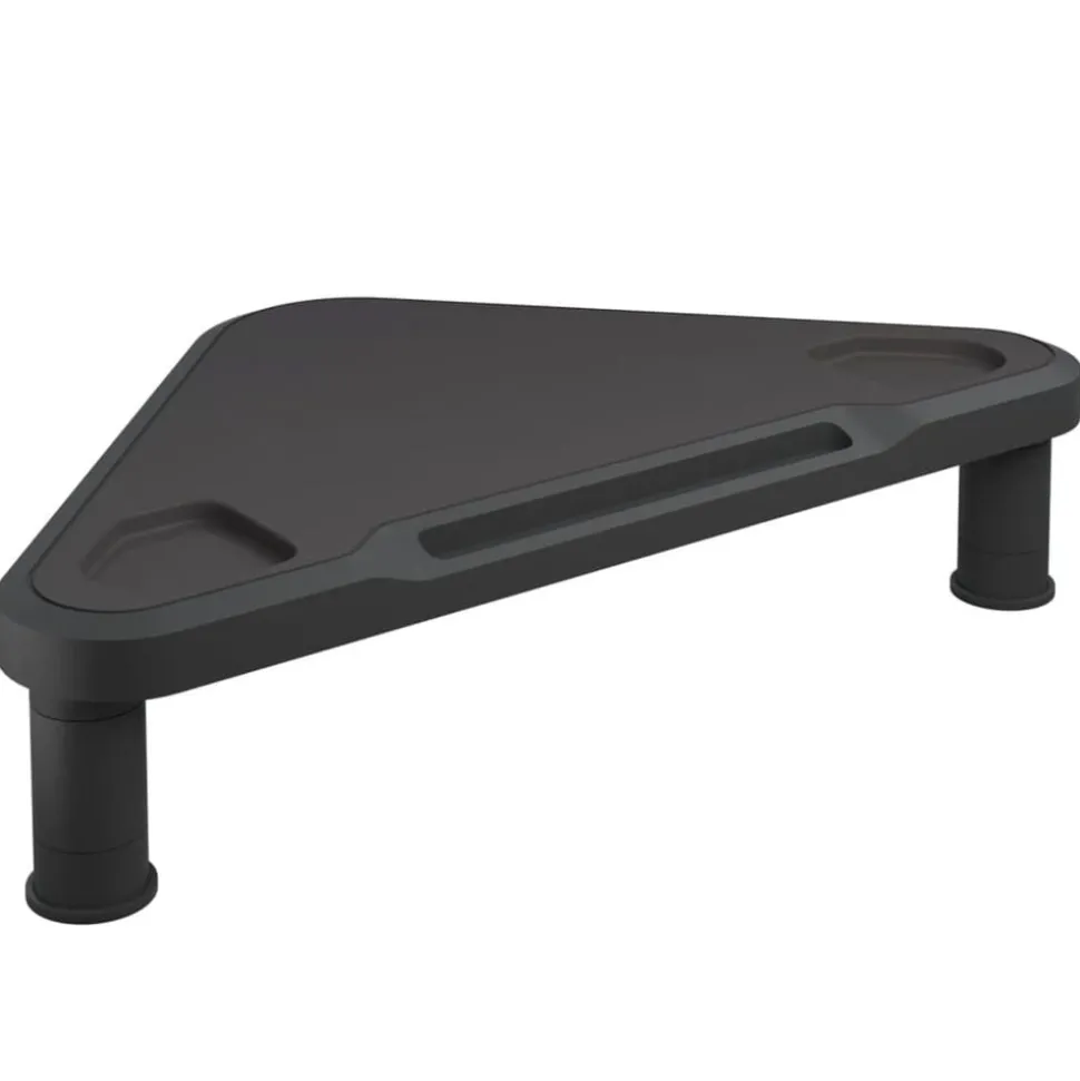 vidaXL Monitorstandaard hoek 49x28x10,5 cm zwart