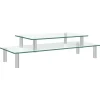 vidaXL Monitorstandaard 2-laags transparant glas