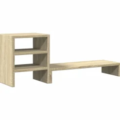 vidaXL Monitorstandaard met bureau-organizer bewerkt hout sonoma eiken