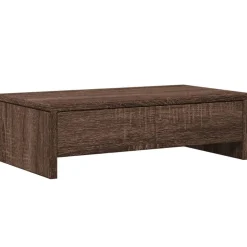 vidaXL Monitorstandaard met lades 50x27x15 cm hout bruin eikenkleurig