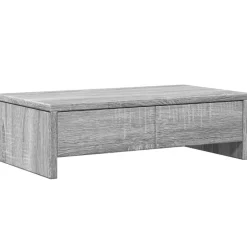 vidaXL Monitorstandaard met lades 50x27x15 cm hout grijs sonoma eiken