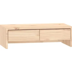 vidaXL Monitorstandaard 50x27x15 cm massief grenenhout