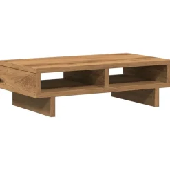vidaXL Monitorstandaard 50x27x15 cm bewerkt hout artisanaal eikenkleur