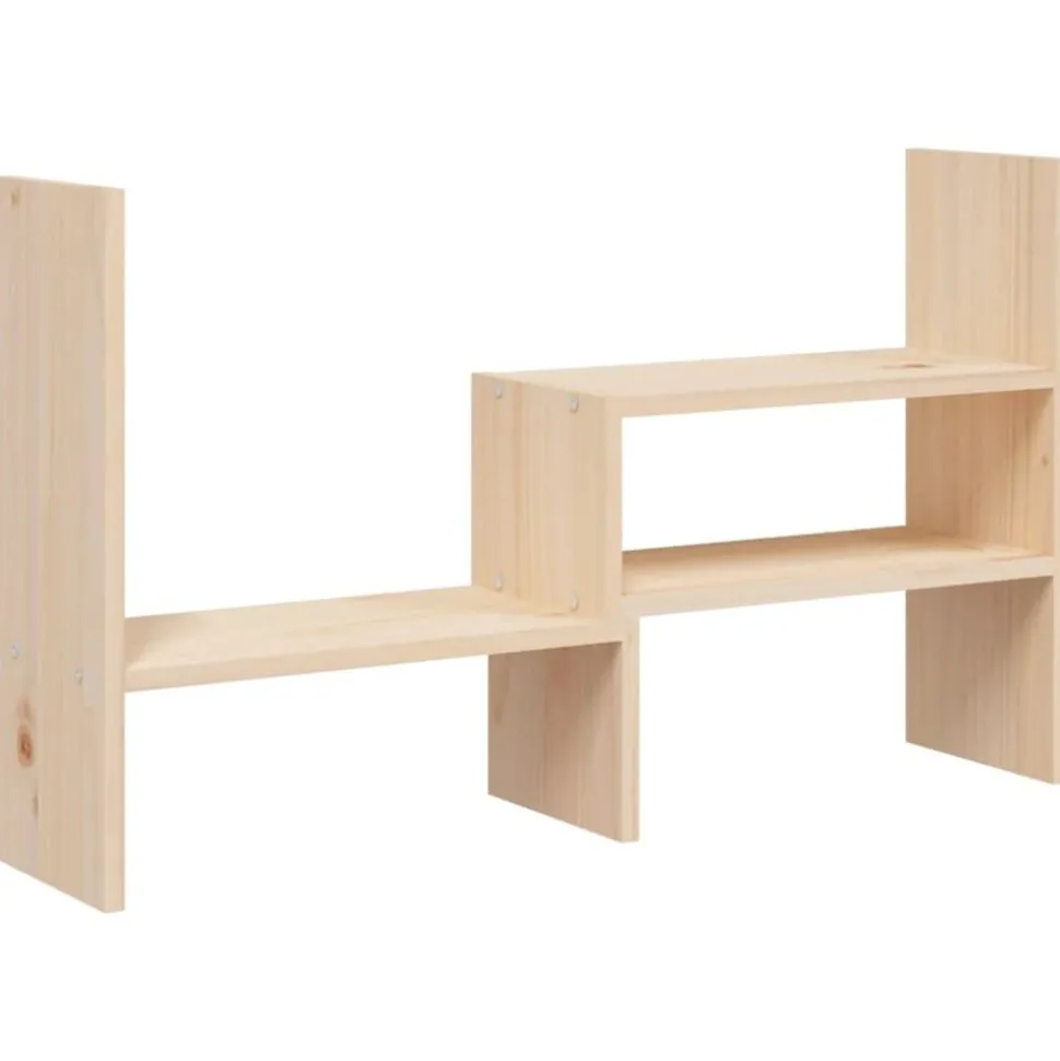 vidaXL Monitorstandaard (39-72)x17x43 cm massief grenenhout