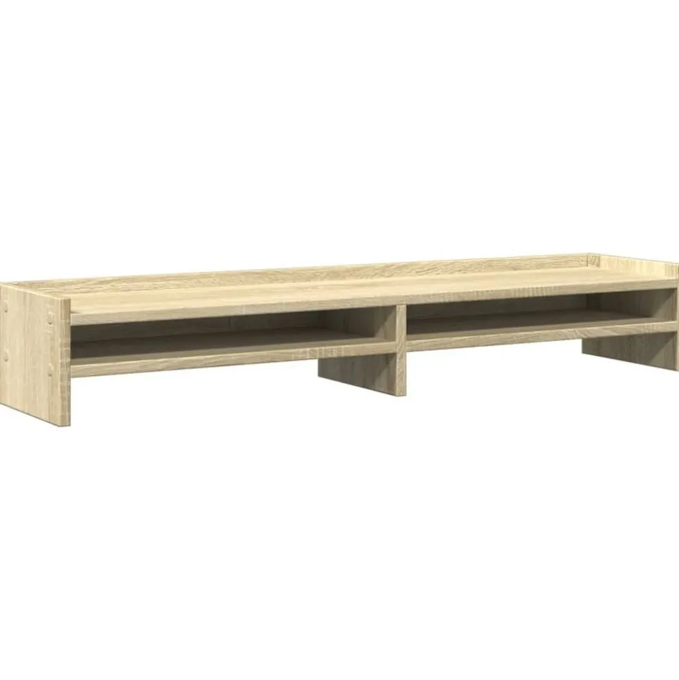 vidaXL Monitorstandaard 100x24x16 cm bewerkt hout sonoma eikenkleurig