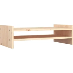 vidaXL Monitorstandaard 50x27x15 cm massief grenenhout