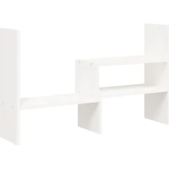 vidaXL Monitorstandaard (39-72)x17x43 cm massief grenenhout wit