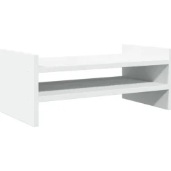 vidaXL Monitorstandaard 50x27x20 cm bewerkt hout wit