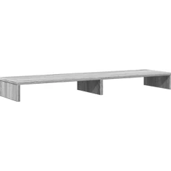 vidaXL Monitorstandaard 100x27x10 cm bewerkt hout grijs sonoma eiken