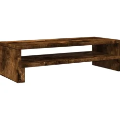 vidaXL Monitorstandaard 54x22x15 cm bewerkt hout gerookt eikenkleurig
