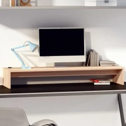 vidaXL Monitorstandaard 100x27x15 cm massief grenenhout
