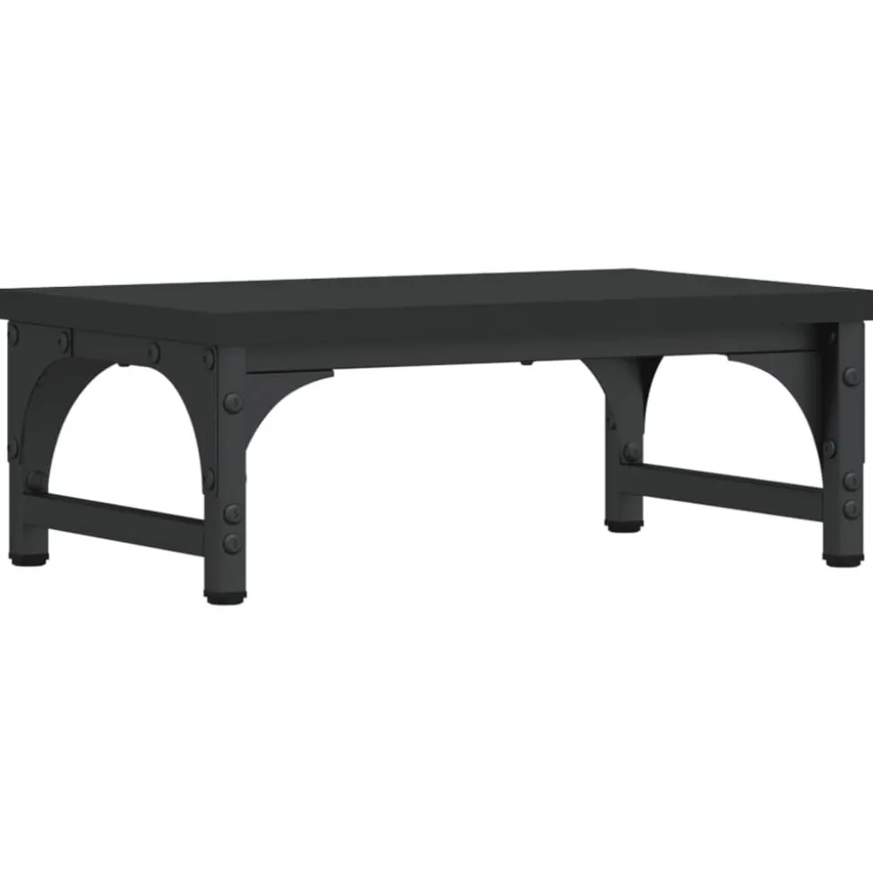 vidaXL Monitorstandaard 37x23x14 cm bewerkt hout zwart