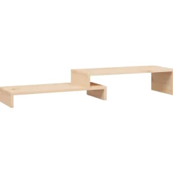 vidaXL Monitorstandaard (52-101)x22x14 cm massief grenenhout
