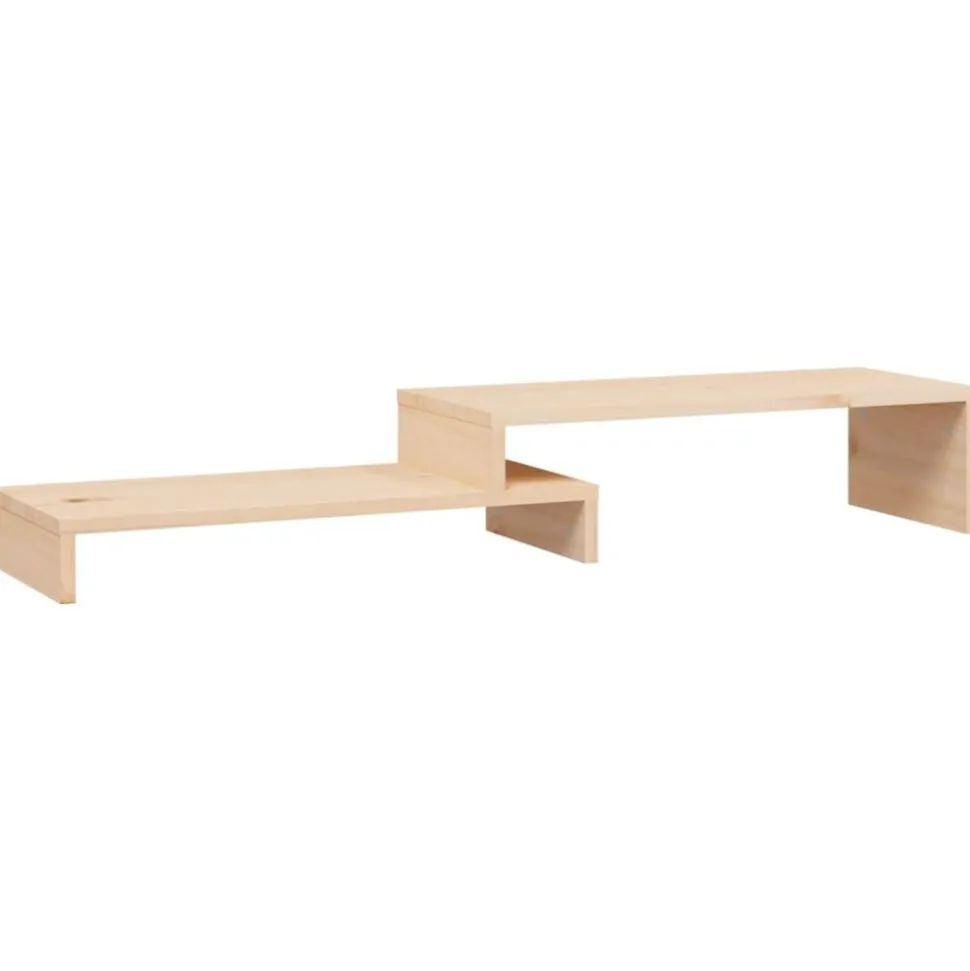 vidaXL Monitorstandaard (52-101)x22x14 cm massief grenenhout