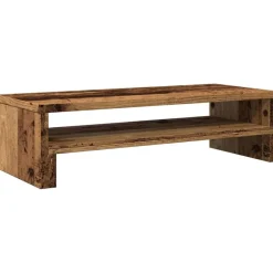 vidaXL Monitorstandaard 54x22x15 cm bewerkt hout oud houtkleurig