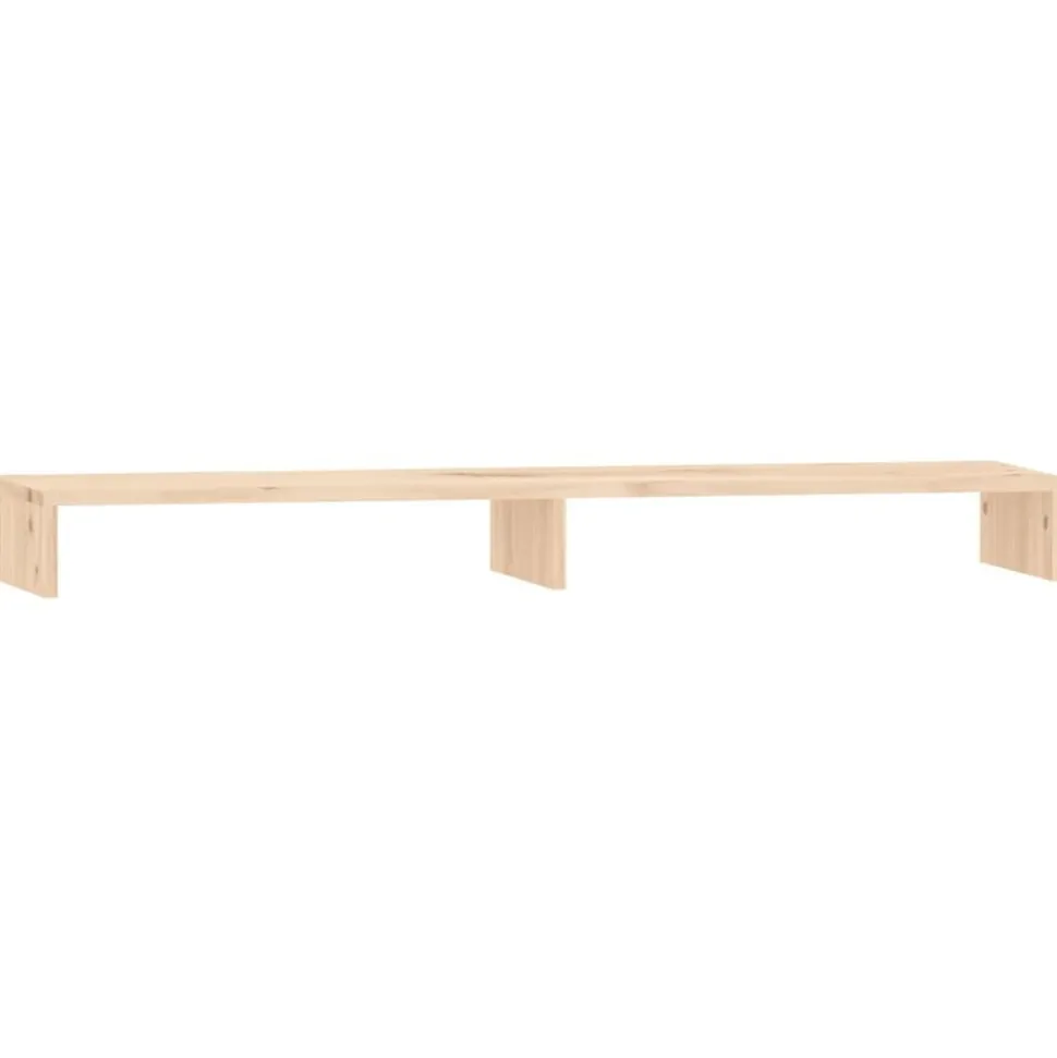 vidaXL Monitorstandaard 100x27x10 cm massief grenenhout