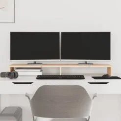vidaXL Monitorstandaard 100x27x10 cm massief grenenhout