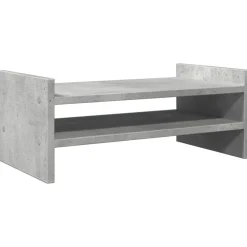 vidaXL Monitorstandaard 50x27x20 cm bewerkt hout betongrijs