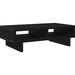 vidaXL Monitorstandaard Zwart Eiken 50x27x15 cm Bewerkt Hout