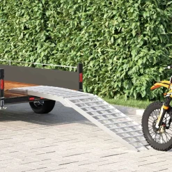 vidaXL Motorcycle Ramp 680 kg Zilver 680 kg Aluminium