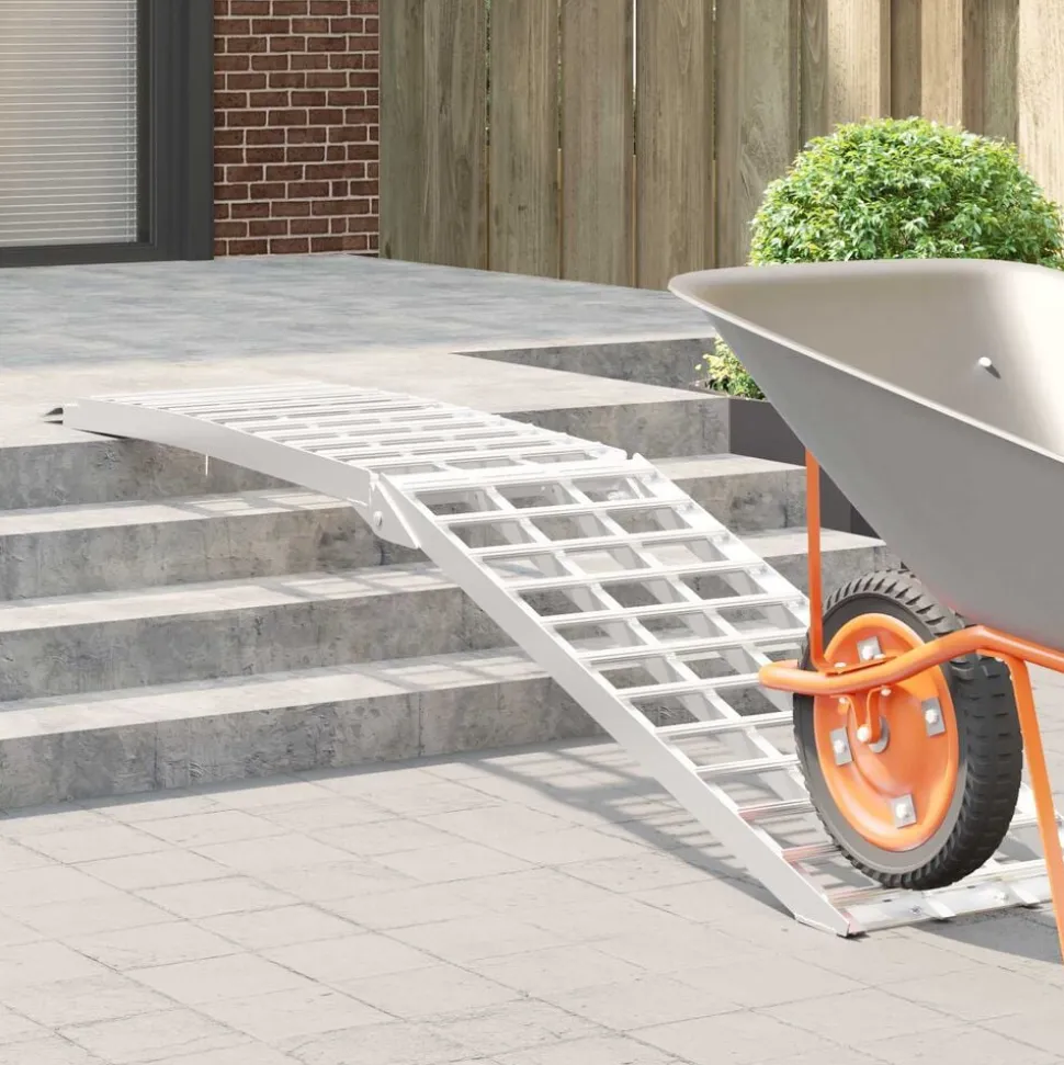 vidaXL Motorcycle Ramp 680 kg Zilver 680 kg Aluminium