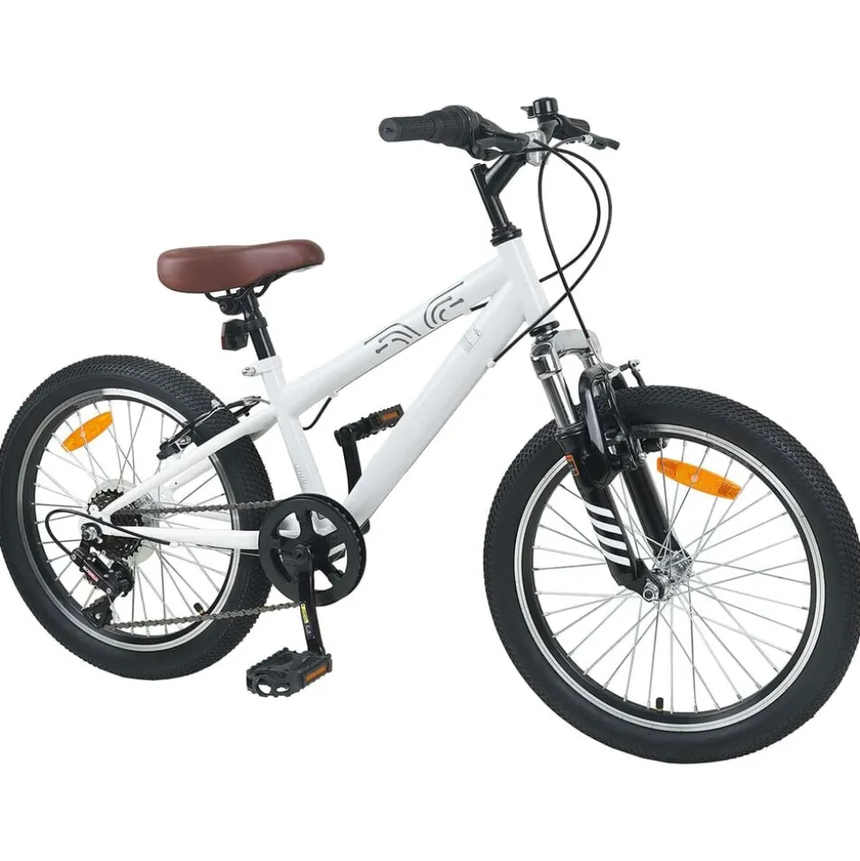 vidaXL Mountainbike 20 Inch 6-Snelheid voor 5-8 jaar oud Wit
