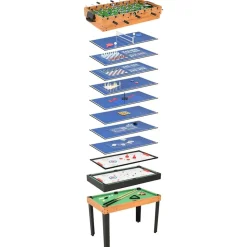 vidaXL Multispeeltafel 15-in-1 121x61x82 cm esdoornkleurig