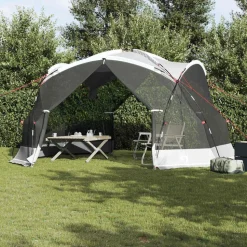 vidaXL Muskietentent Grijs 434 x 434 x 230 cm Polyester en Glasvezel