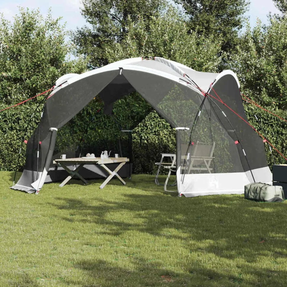 vidaXL Muskietentent Grijs 434 x 434 x 230 cm Polyester en Glasvezel