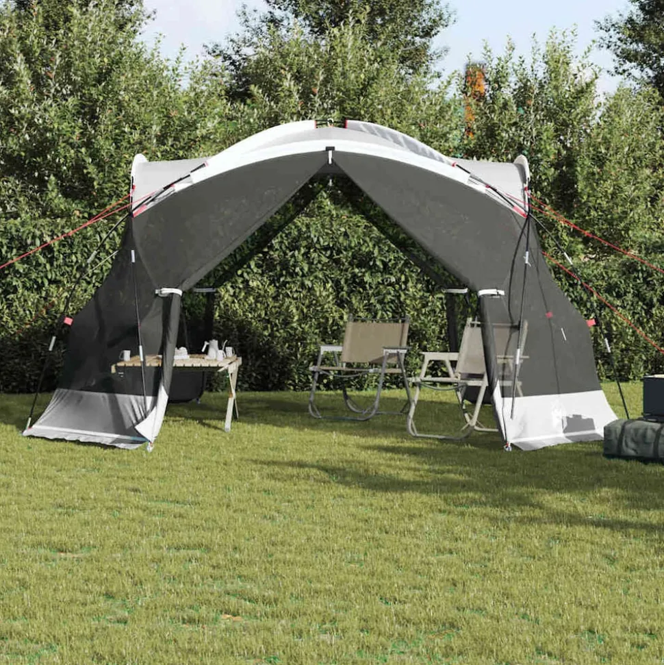 vidaXL Muskietentent Grijs 434 x 434 x 230 cm Polyester en Glasvezel