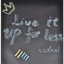 vidaXL Muursticker krijtbord 2 rollen met krijtjes 0,45x2 m