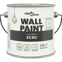 vidaXL Muurverf Bruin 2,5 L Wandprint