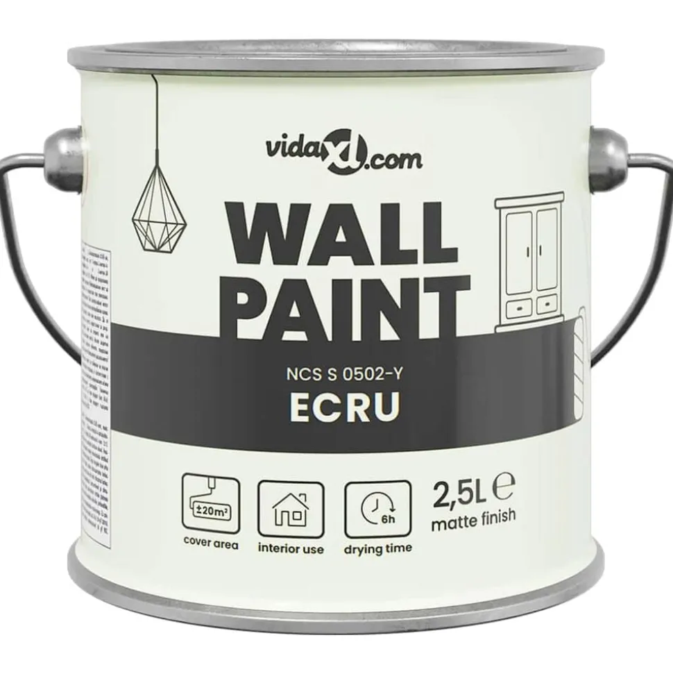 vidaXL Muurverf Bruin 2,5 L Wandprint