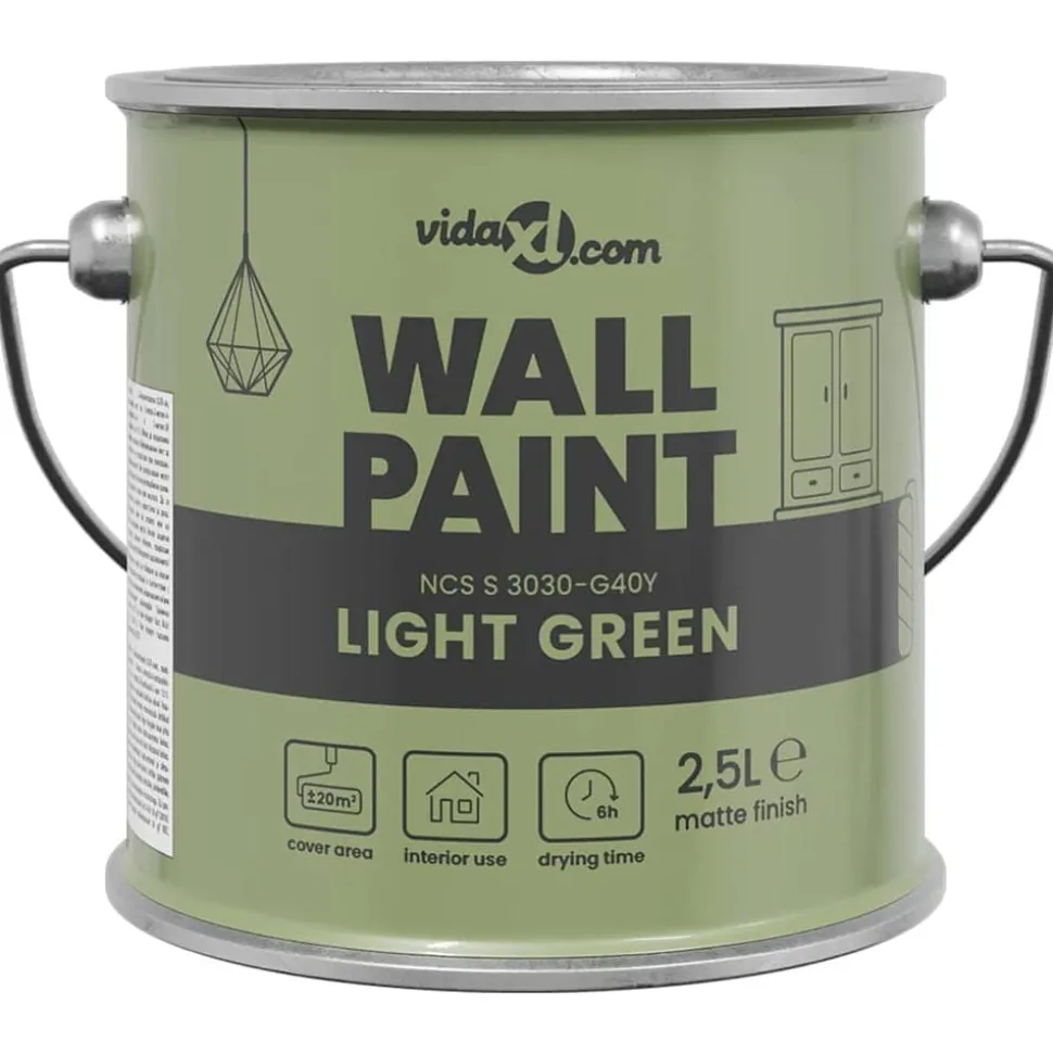 vidaXL Muurverf Groen 2,5 L Wandprint