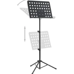 vidaXL Muziekboekenstandaard staal zwart