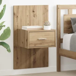 vidaXL Nachtkastje 2 pcs Artisan Eiken 50 x 32,5 x 80cm Bewerkt hout