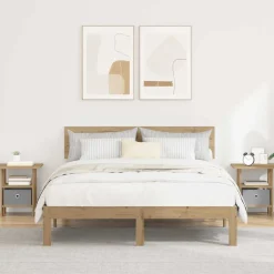 vidaXL Nachtkastje 2 pcs Artisan Eiken 41 x 40 x 45 cm Bewerkt hout