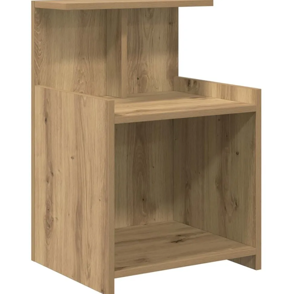 vidaXL Nachtkastje Artisan Eiken 40 x 35 x 60 cm Bewerkt hout