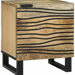 vidaXL Nachtkastje Bruin 40 x 33 x 46 cm Massief acaciahout