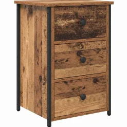 vidaXL Nachtkastje Bruin 40 x 36 x 60 cm Massief Gerecycled Hout