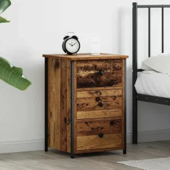 vidaXL Nachtkastje Bruin 40 x 36 x 60 cm Massief Gerecycled Hout