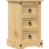 vidaXL Nachtkastje Corona 35x32,5x58 cm massief grenenhout
