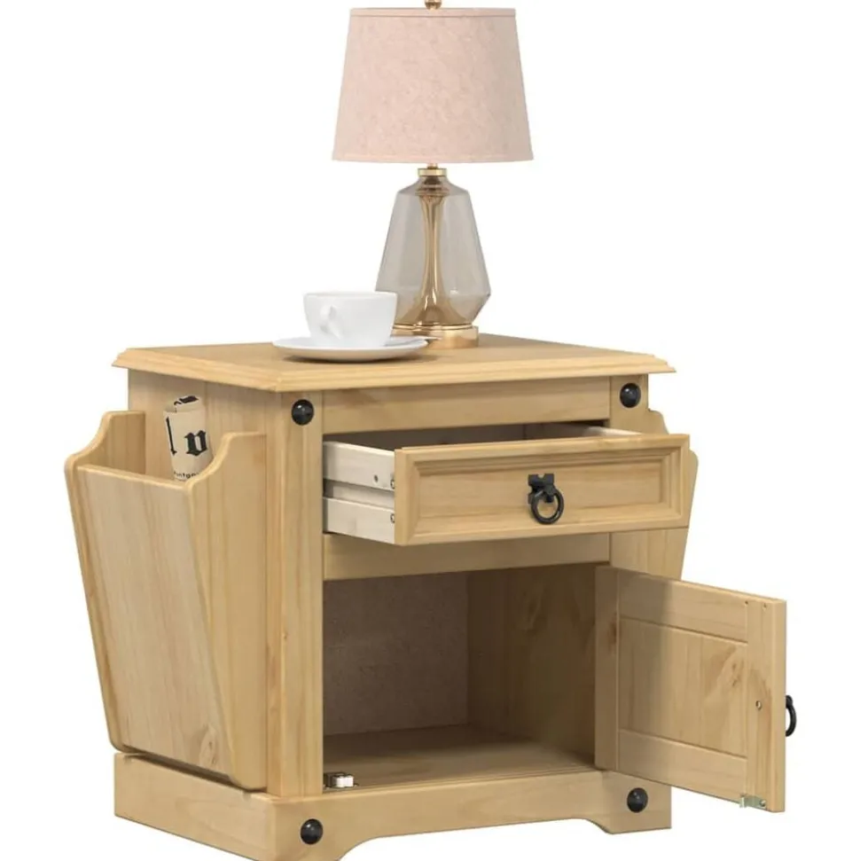 vidaXL Nachtkastje Corona 45x35x47,5 cm massief grenenhout
