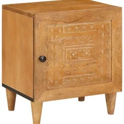 vidaXL Nachtkastje Licht Bruin 40 x 33 x 46 cm Massief acaciahout