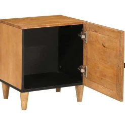 vidaXL Nachtkastje Licht Bruin 40 x 33 x 46 cm Massief acaciahout